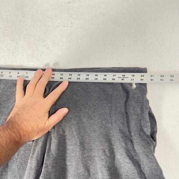 Polo Ralph Lauren Waffle Weave Lounge Pants Men L Drawstring Waist CUT Off Hems - Picture 12 of 15